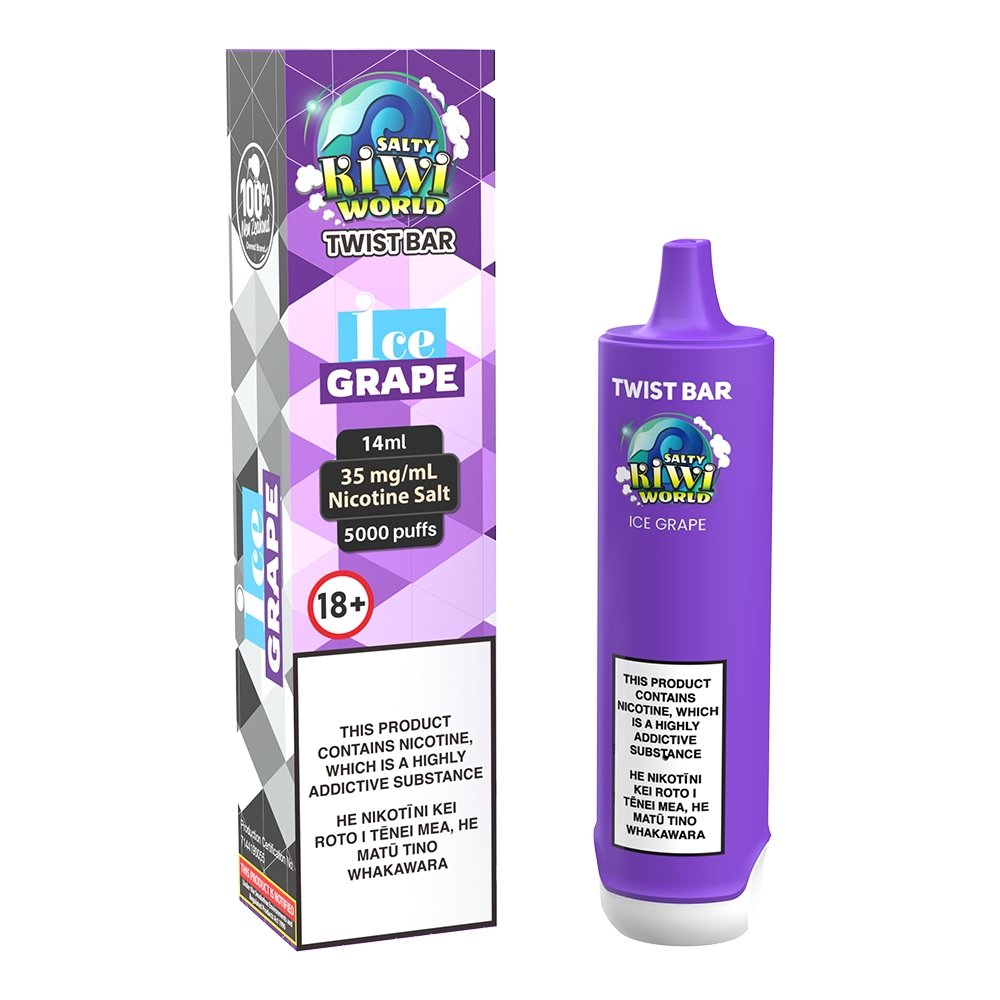 Twist Bar Ice Grape Disposable Vape - Shisha Glass
