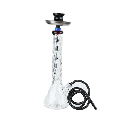 Twisted Beaker Base Glass Bong With Ice Catcher 41cm - Shisha Glass