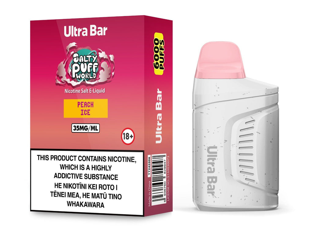 Ultra Bar Peach Ice Disposable Vape - Shisha Glass