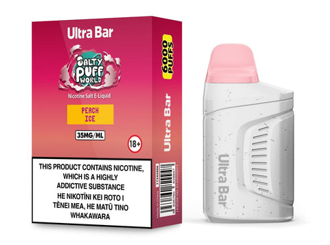 Ultra Bar Peach Ice Disposable Vape - Shisha Glass